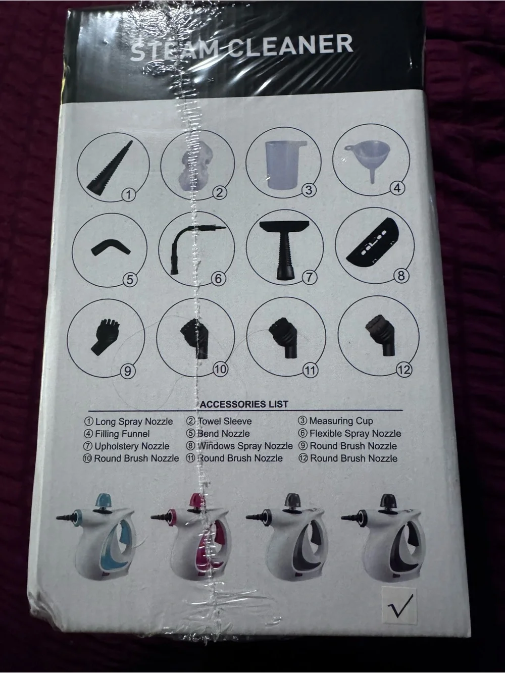 Redhut White Handheld Steam Cleaner - Powerful Chemical-Free Cleaning NIB